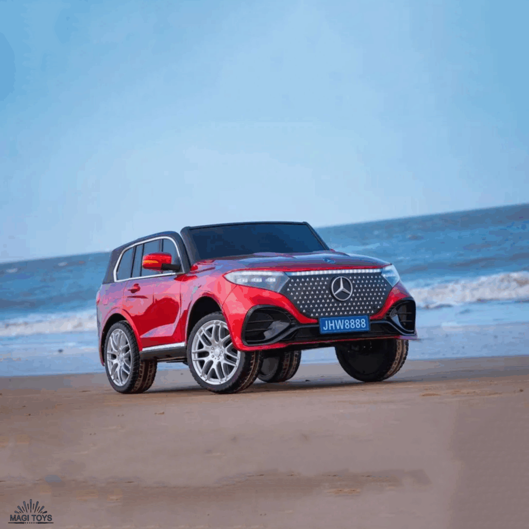 8888 MERCEDES კაუჩუკის საბურავებით/ტყავის სავარძლიათ