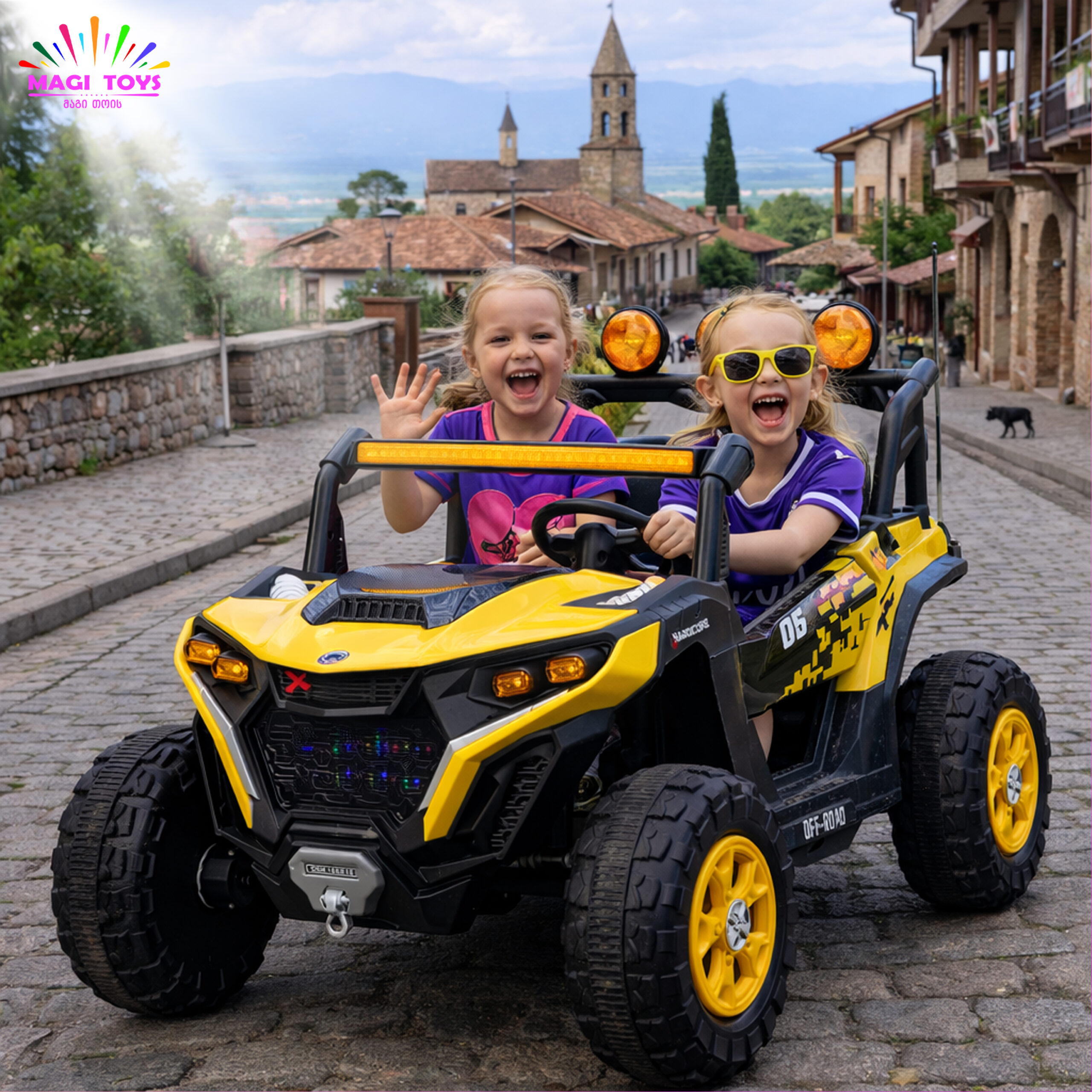 კაუჩუკის საბურავებით/ტყავის სავარძლით/2 ადგილიანი - Image 2