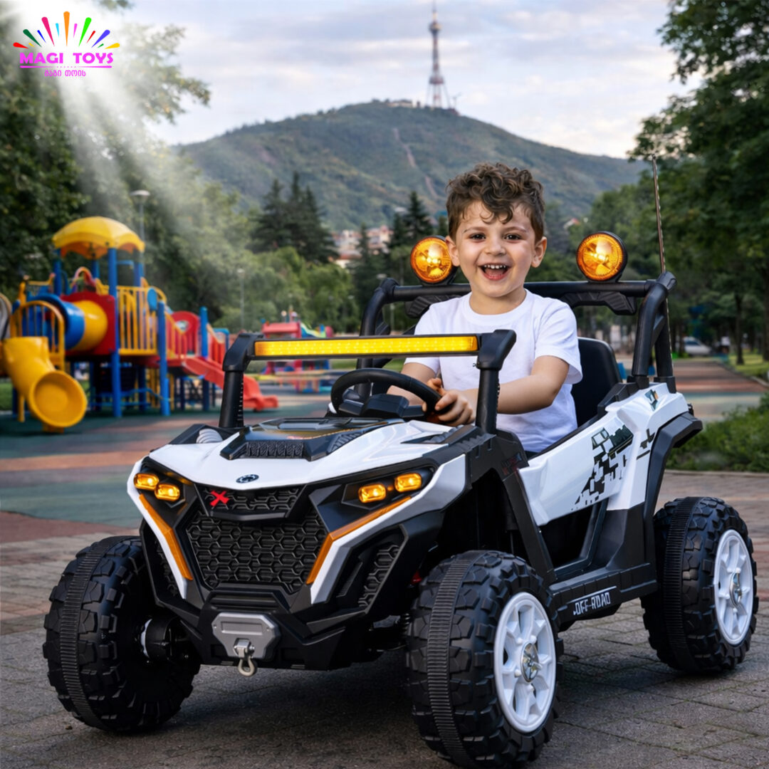 კაუჩუკის საბურავებით/ტყავის სავარძლით/2 ადგილიანი