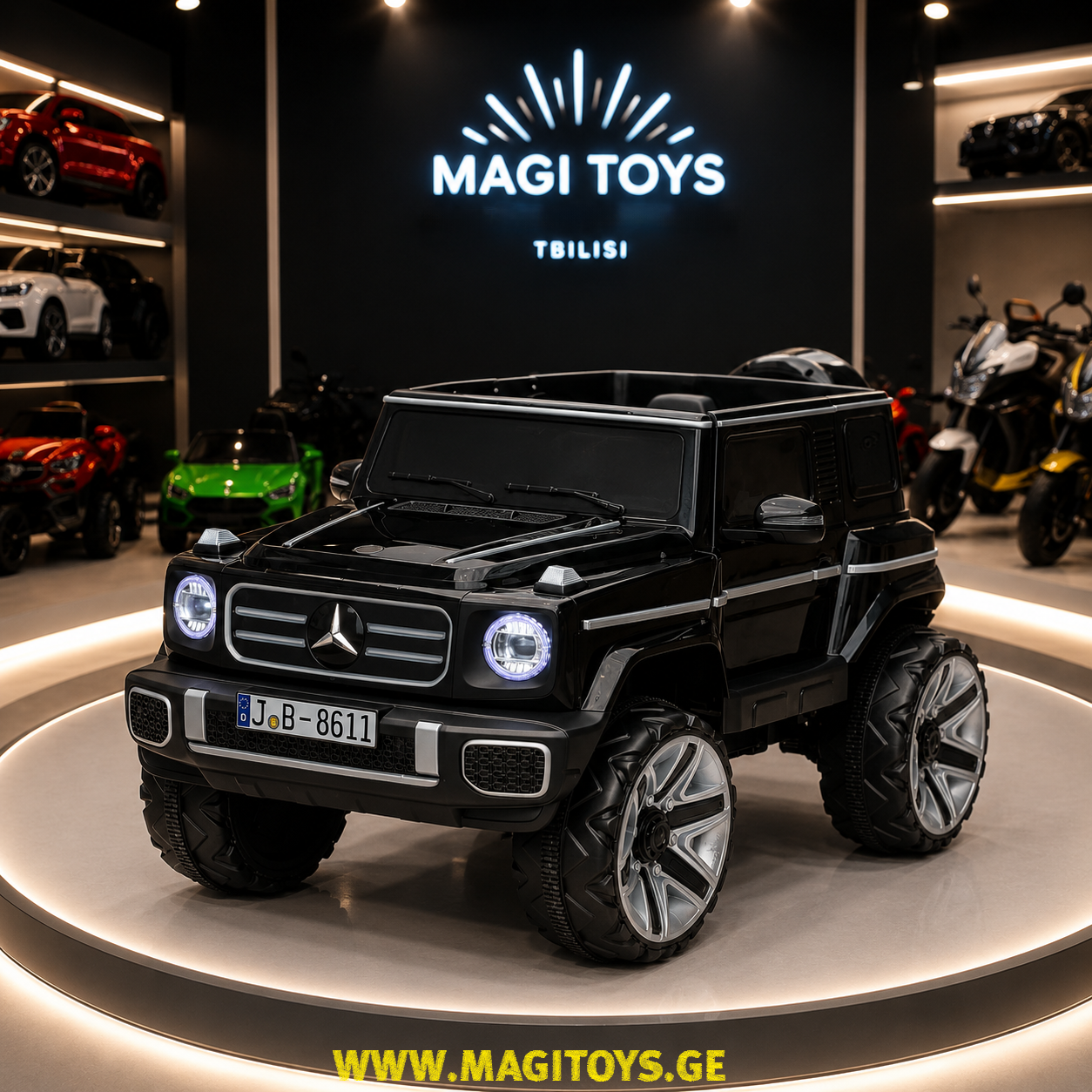G-Class JB8611 კაუჩუკის საბურავებით/ტყავის სავარძლით