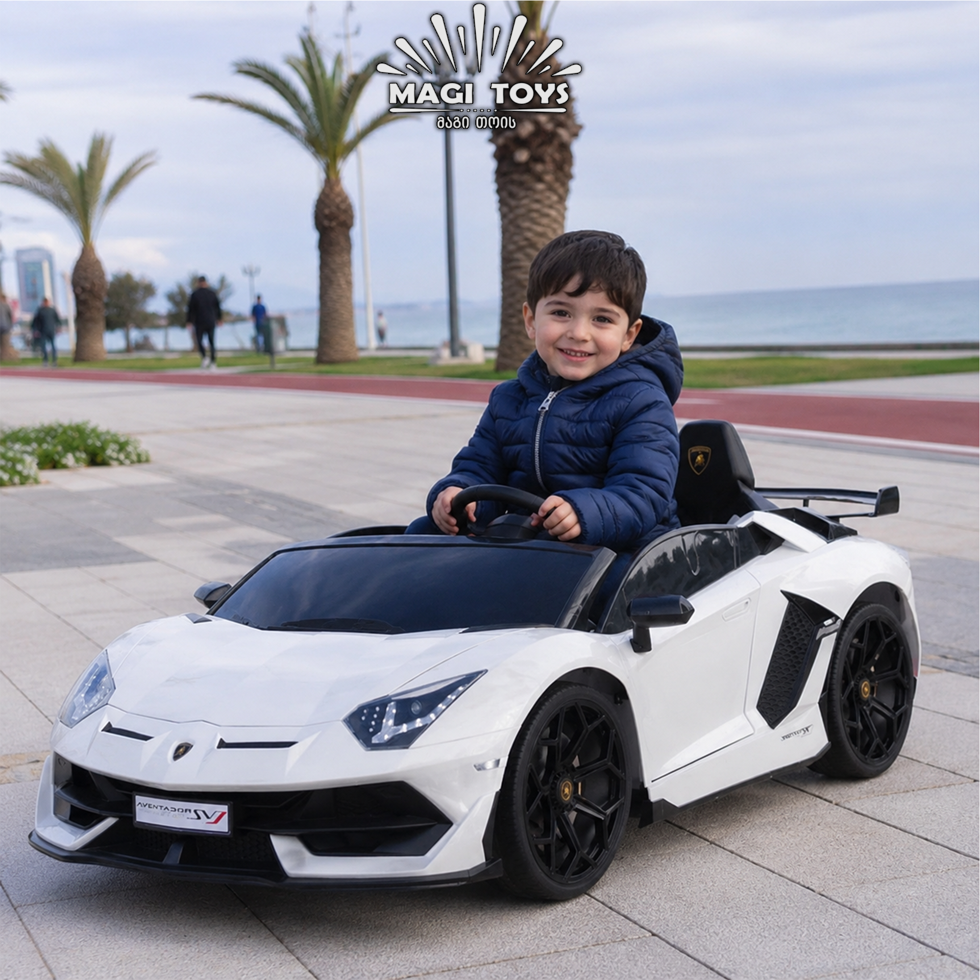 LAMBORGHINI HL-328 კაუჩუკის საბურავებით/ტყავის სავარძლით - Image 2