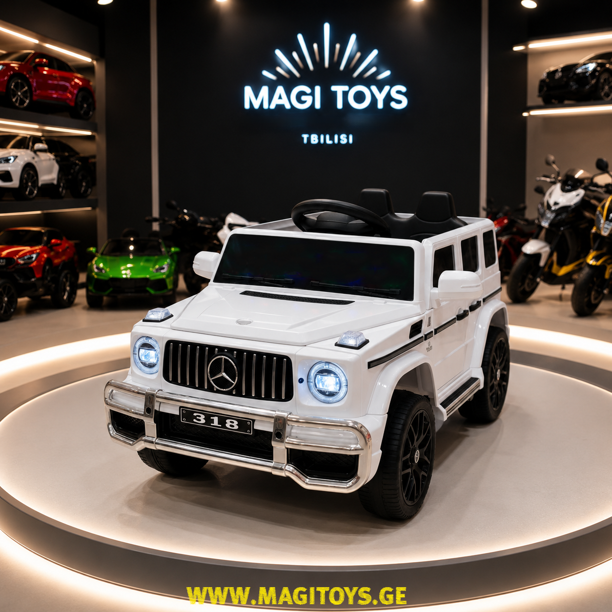 G-Class JB8611 კაუჩუკის საბურავებით/ტყავის სავარძლით - Image 6