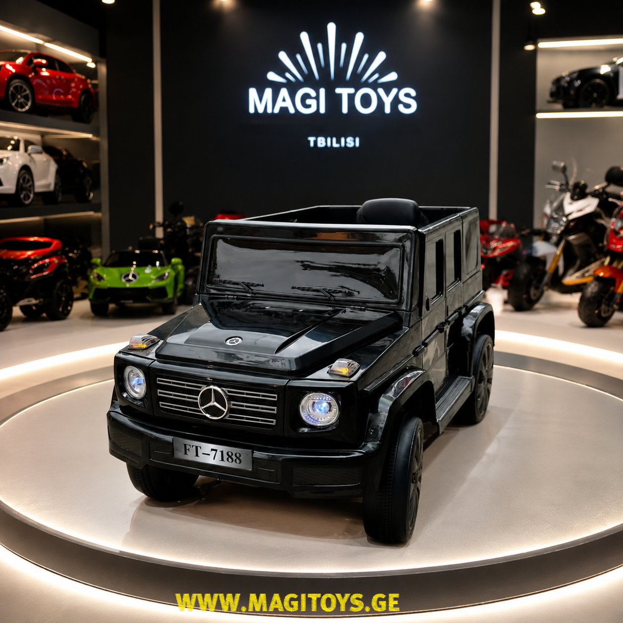 G-Class JB8611 კაუჩუკის საბურავებით/ტყავის სავარძლით - Image 7