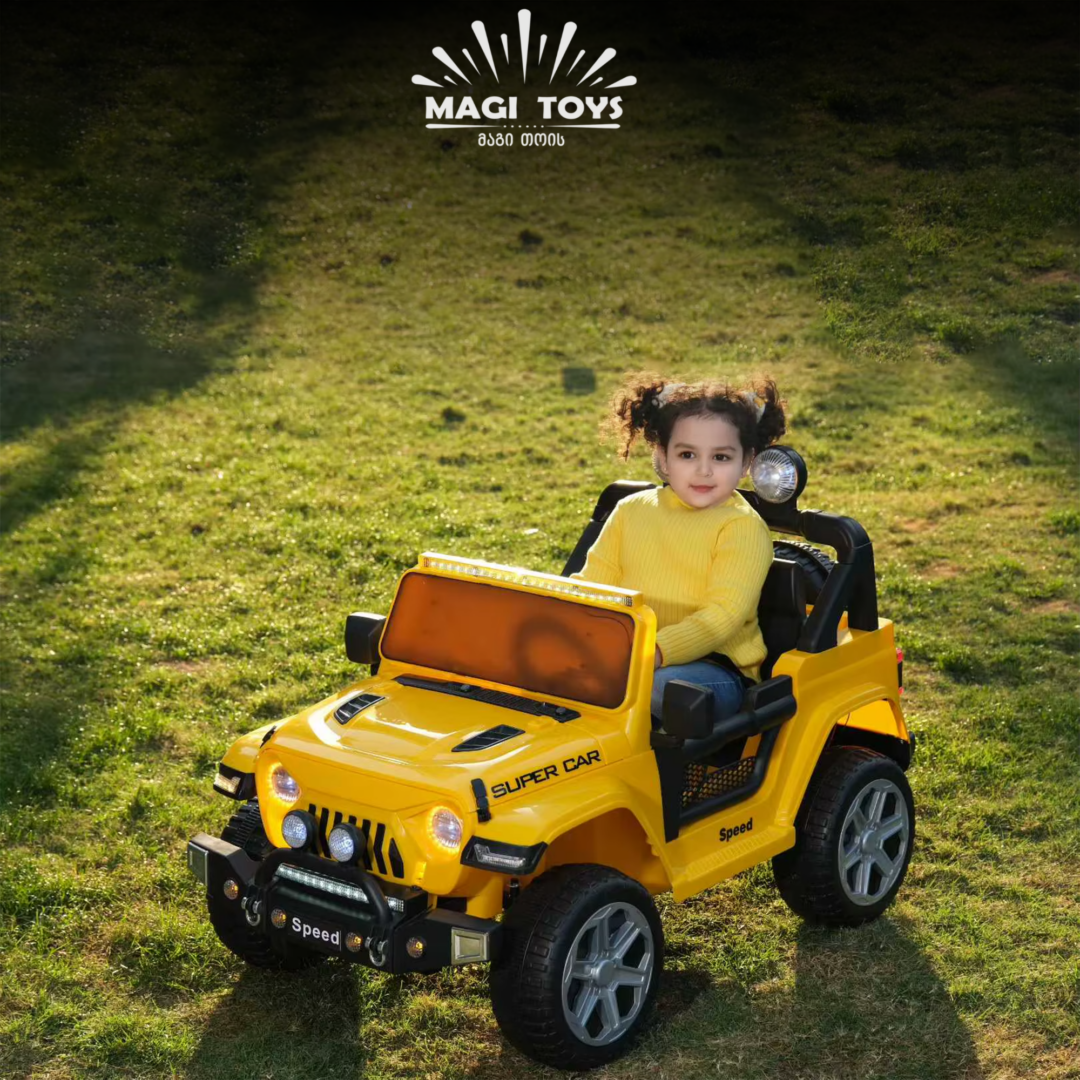 JEEP-938 კაუჩუკის საბურავებით/ტყავის სავარძლით
