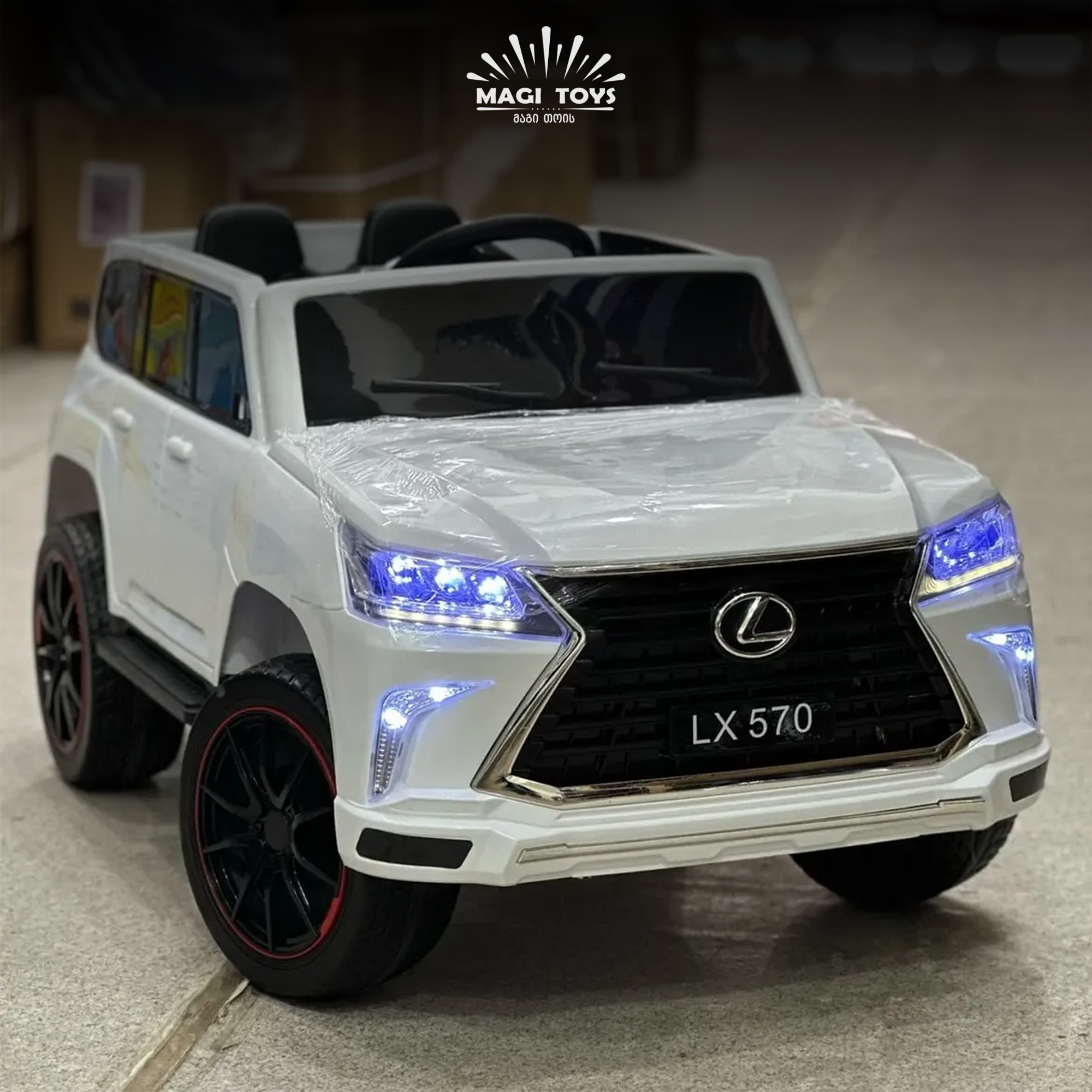 LEXUS-LX570 კაჩუკის საბურავებით/ტყავის სავაძლით - Image 2