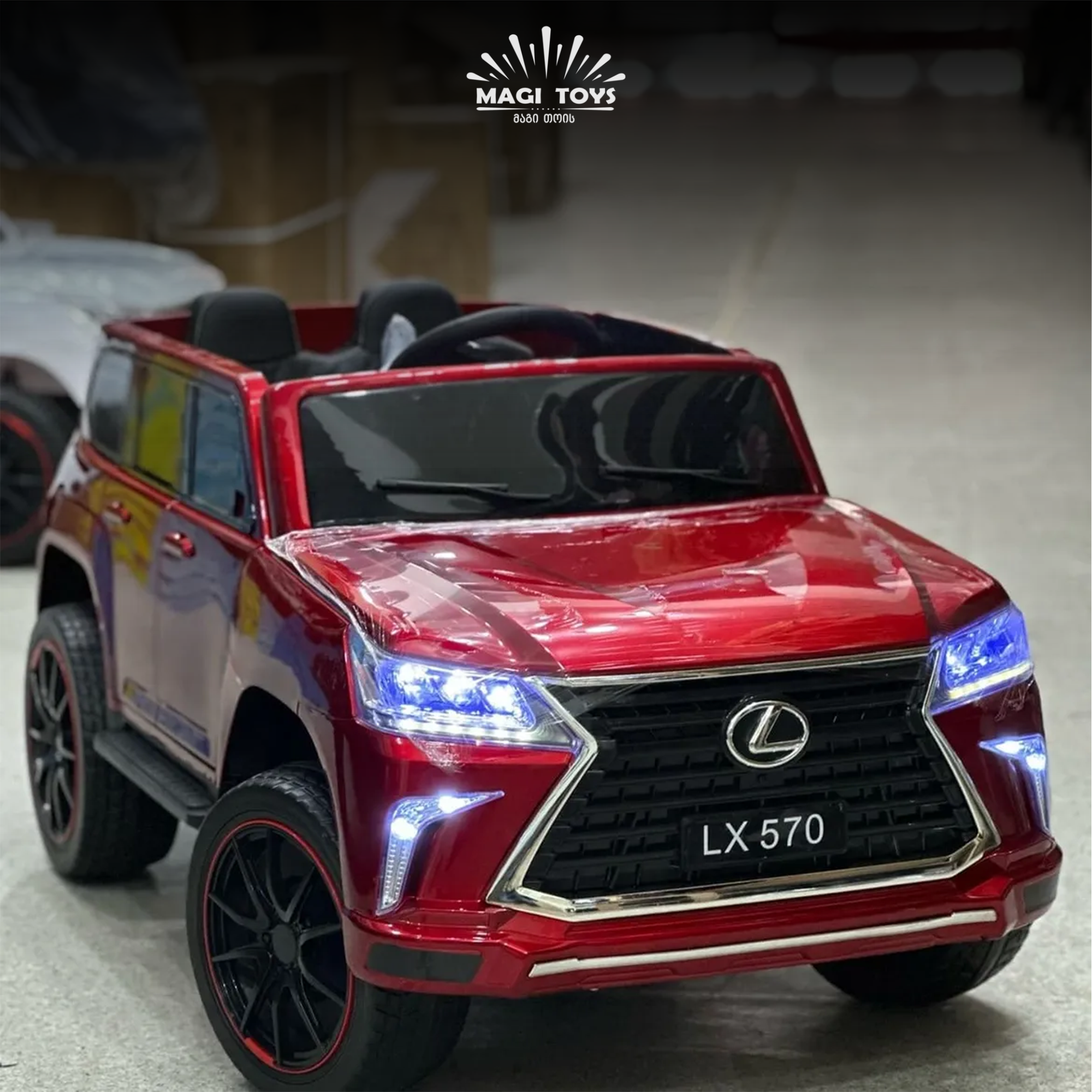 LEXUS-LX570 კაჩუკის საბურავებით/ტყავის სავაძლით - Image 3