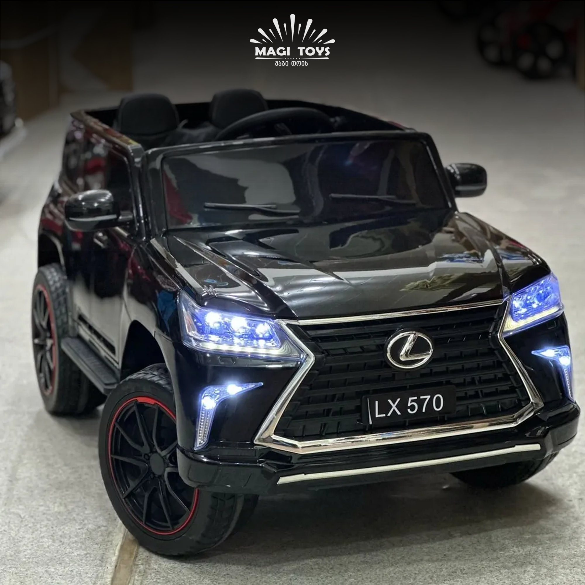 LEXUS-LX570 კაჩუკის საბურავებით/ტყავის სავაძლით - Image 4