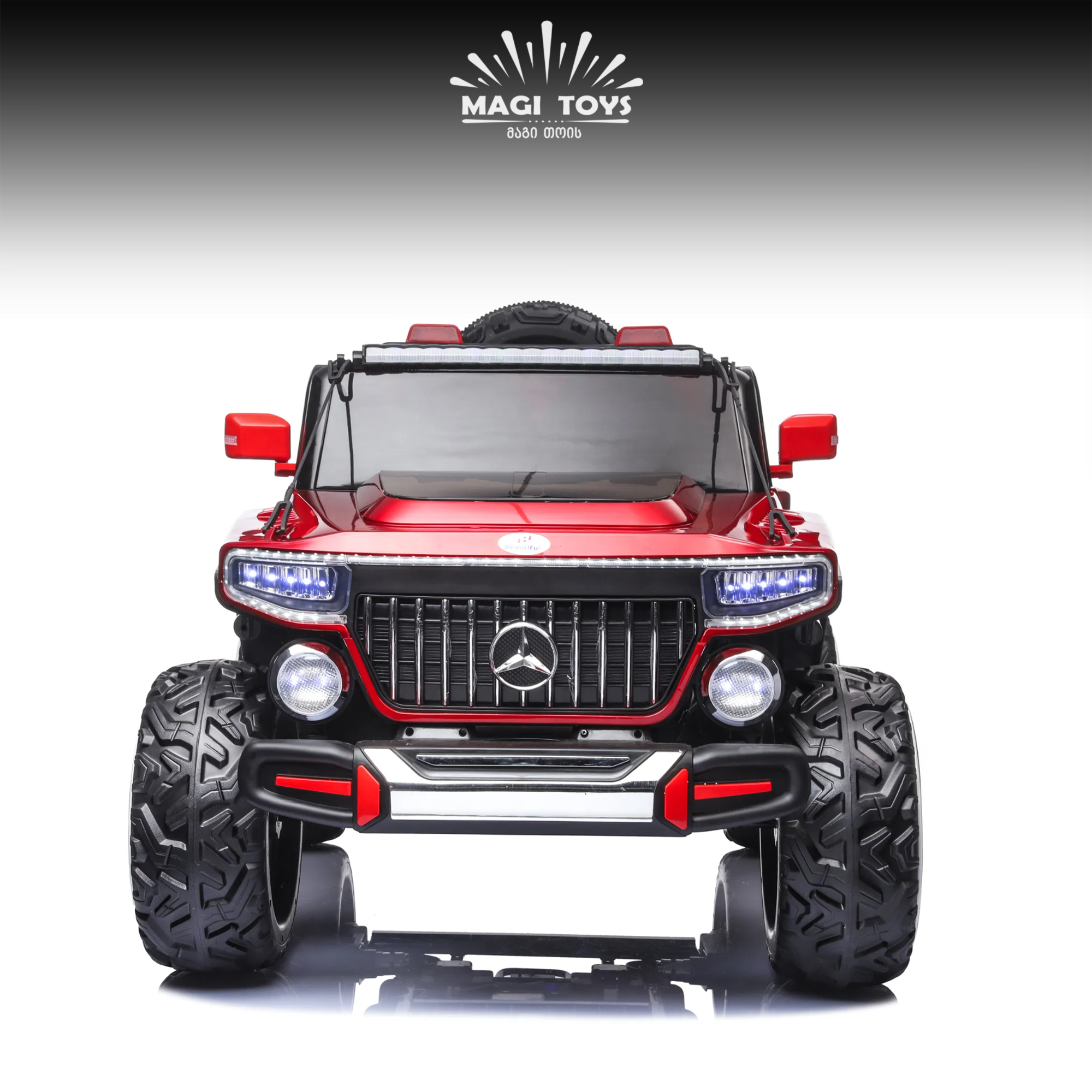 MERCEDES-5588A კაუჩუკის საბურავებით/ტყავის სავაძლით - Image 4