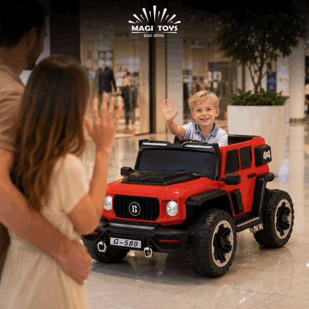 MERCEDES-580 კაუჩუკის საბურავებით/ტყავის სავაძლით
