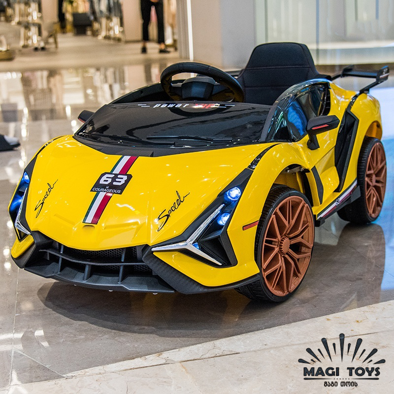 LAMBORGHINE-7188L კაუჩუკის საბურავებით/ტყავის სავაძლით - Image 7